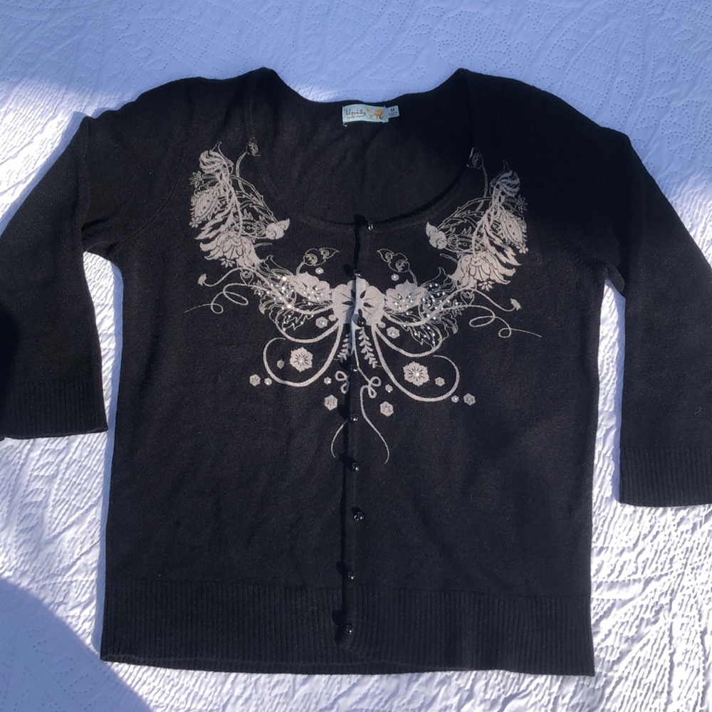 Black cardigan